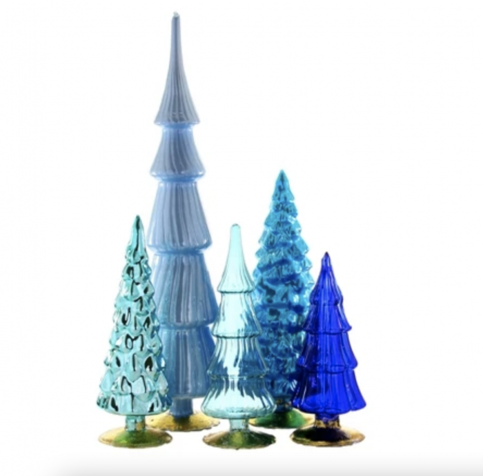 Colorful Glass Christmas Trees