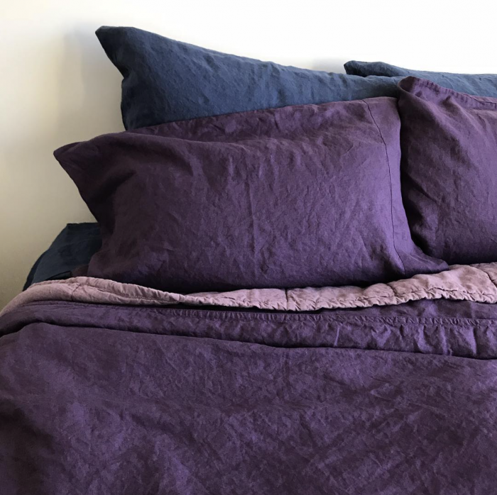 Purple Linoto Linen Bedding